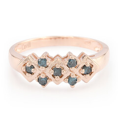 Anillo de hombre en plata con Diamante fantasía