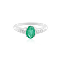Anillo en plata con Esmeralda de Zambia