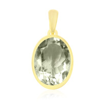Colgante en plata con Amatista verde
