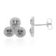 Pendientes en plata con Zafiro verde no calentado