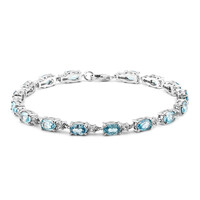 Brazalete en plata con Zircón de Ratanak Kirí