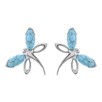 Pendientes en plata con Turquesa