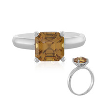 Anillo en plata con Zircón amarillo