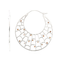 Pendientes en plata con Diamante fantasía