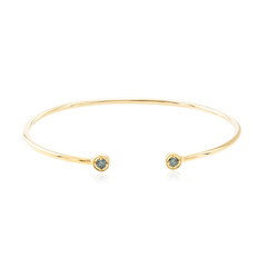 Brazalete en plata con Diamante azul VS1