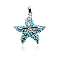 Colgante en plata con Turquesa bella durmiente