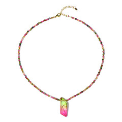 Collar en plata con Cuarzo multicolor