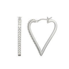 Pendientes en plata con Zircón (Adela Silber)