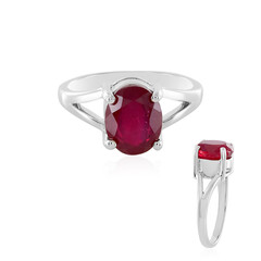 Anillo en plata con Rubí de Madagascar