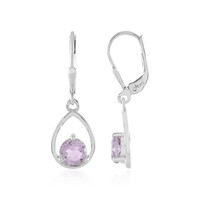 Pendientes en plata con Amatista Rosa de Francia