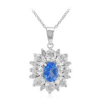 Collar en plata con Topacio azul índigo