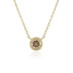 Collar en oro con Diamante champán I2 (de Melo)