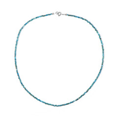 Collar en plata con Apatita azul neón