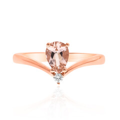 Anillo en oro con Morganita AAA