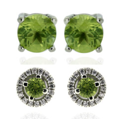 Pendientes en plata con Peridoto