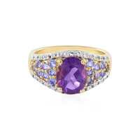 Anillo en plata con Amatista de Zambia