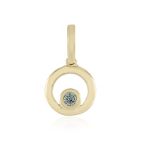 Colgante en oro con Diamante azul cielo SI2