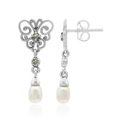 Pendientes en plata con Perla Freshwater