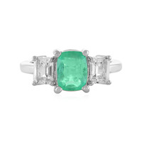 Anillo en plata con Esmeralda de Rusia