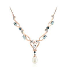 Collar en plata con Perla blanca Freshwater