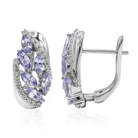 Pendientes en plata con Tanzanita
