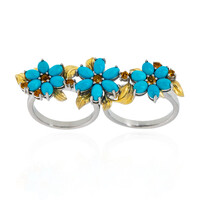 Anillo en plata con Turquesa bella durmiente (Dallas Prince Designs)