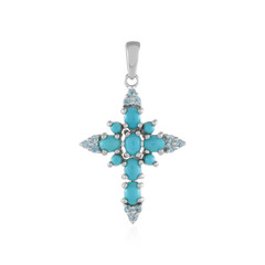 Colgante en plata con Turquesa bella durmiente