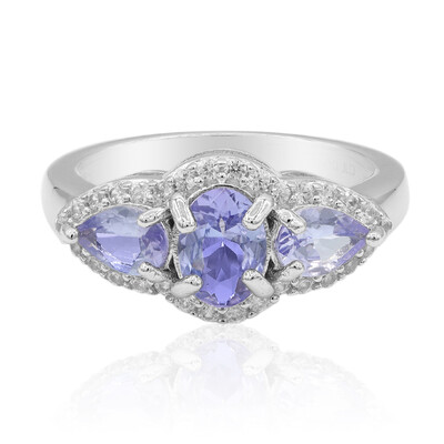 Anillo en plata con Tanzanita