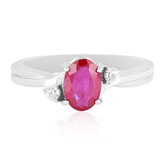 Anillo en plata con Rubí de Madagascar