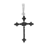 Colgante en plata con Espinela negra