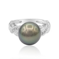 Anillo en plata con Perla cultivada de Tahití (TPC)