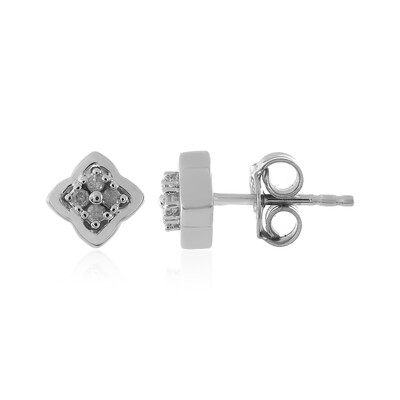 Pendientes en plata con I1 (I) Diamante