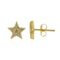 Pendientes en plata con Diamante I3 amarillo