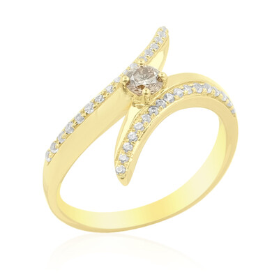 Anillo en oro con Diamante champán SI2 (de Melo)