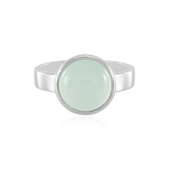 Anillo en plata con Calcedonia agua