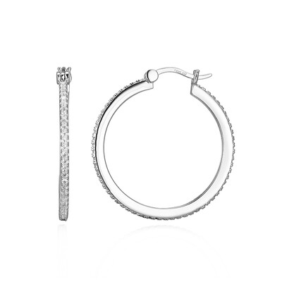 Pendientes en plata con Topacio blanco