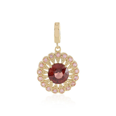 Colgante en oro con Zircón caoba
