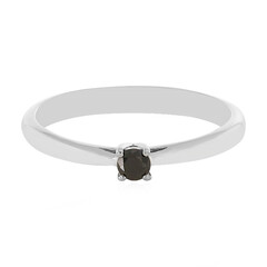 Anillo en plata con Diamante negro