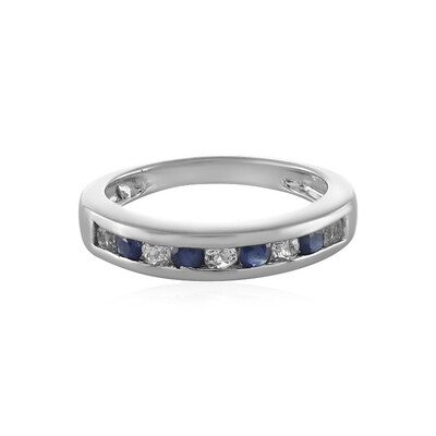 Anillo en plata con Zafiro azul