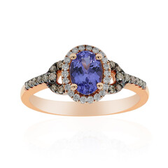 Anillo en oro con Tanzanita AAA