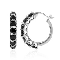 Pendientes en plata con Espinela negra