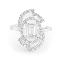 Anillo en plata con Topacio glacial