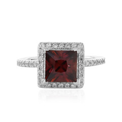 Anillo en plata con Zircón rosado