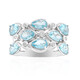 Anillo en plata con Apatita azul