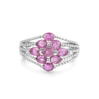 Anillo en plata con Rubí de Mozambique