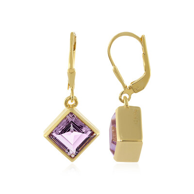 Pendientes en plata con Amatista Rosa de Francia (MONOSONO COLLECTION)