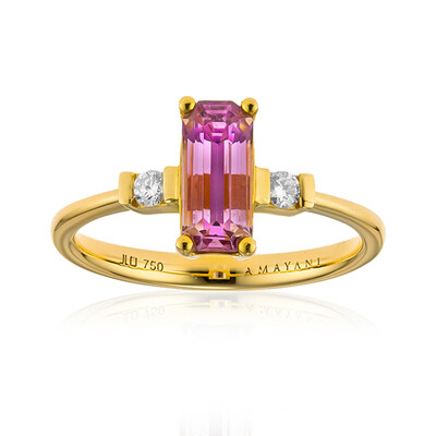 Anillo en oro con Diáspora rosa (AMAYANI)