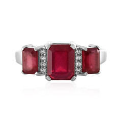 Anillo en plata con Rubí de Madagascar
