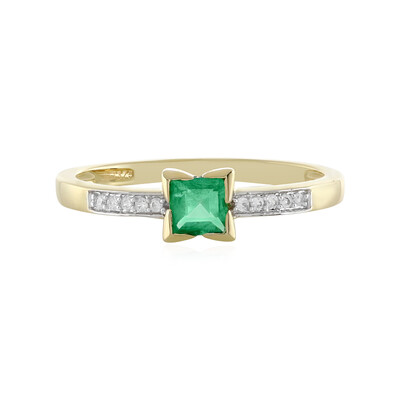 Anillo en oro con Esmeralda de Etiopía