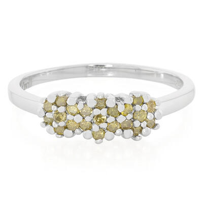 Anillo en plata con Diamante fantasía